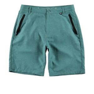 FREEWORLD Maverick Hybrid Boardshorts, Size 32, Green